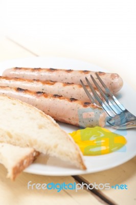 Traditional German Wurstel Sausages Stock Photo