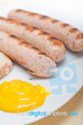 Traditional German Wurstel Sausages Stock Photo