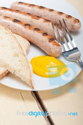 Traditional German Wurstel Sausages Stock Photo