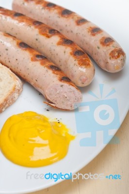 Traditional German Wurstel Sausages Stock Photo