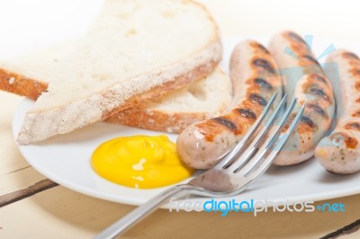 Traditional German Wurstel Sausages Stock Photo