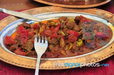 Traditional Meals And Ccoks At A Restaurant Stock Photo