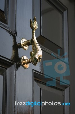 Traditional - Period -  Antique - Front Door Knocker Stock Photo