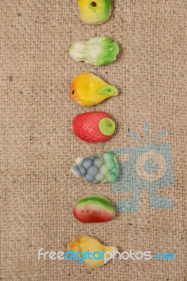 Traditional Portuguese Fruity Sweets Stock Photo