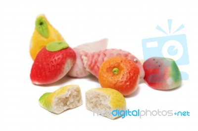 Traditional Portuguese Fruity Sweets Stock Photo