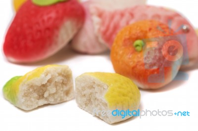 Traditional Portuguese Fruity Sweets Stock Photo