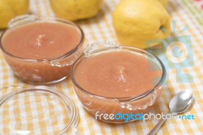 Traditional Quince Jam Stock Photo