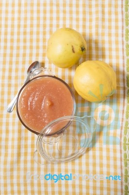 Traditional Quince Jam Stock Photo