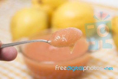 Traditional Quince Jam Stock Photo