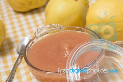 Traditional Quince Jam Stock Photo