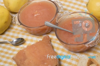 Traditional Quince Jam Stock Photo