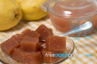 Traditional Quince Jam Stock Photo