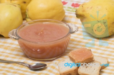 Traditional Quince Jam Stock Photo