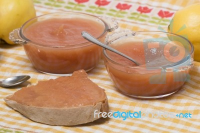 Traditional Quince Jam Stock Photo