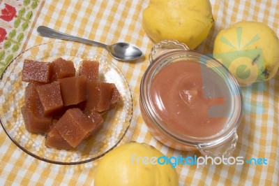 Traditional Quince Jam Stock Photo