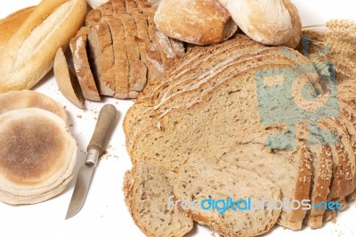 Traditional Slices Of Bread Stock Photo