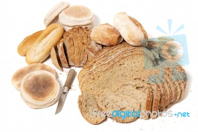 Traditional Slices Of Bread Stock Photo