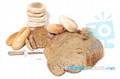 Traditional Slices Of Bread Stock Photo