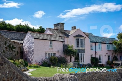 Traditional Stone Building In Bude Stock Photo