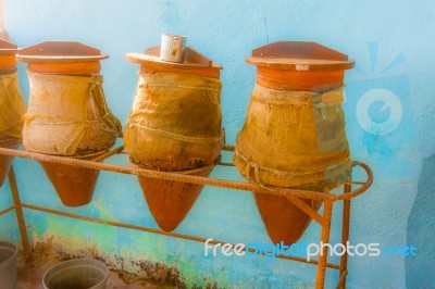 Traditional Water Containers, Egypt Stock Photo