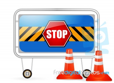 Traffic Barrier Stock Image