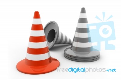 Traffic Cones Stock Image