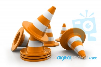 Traffic Cones Stock Image