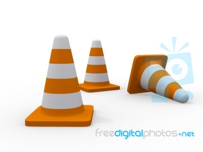 Traffic Cones Stock Image