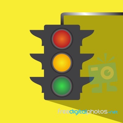 Traffic Light  Icon Stock Image