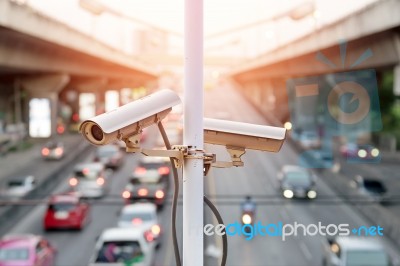 Traffic Security Camera Stock Photo