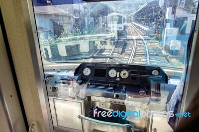 Train Control Room In Japan Stock Photo