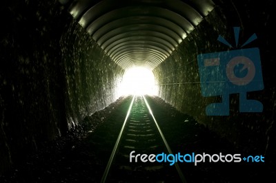 Train Tunnel Stock Photo