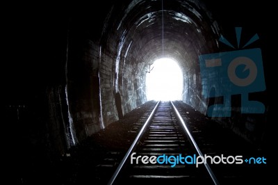 Train Tunnel Stock Photo