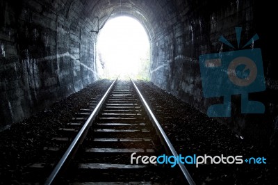 Train Tunnel Stock Photo