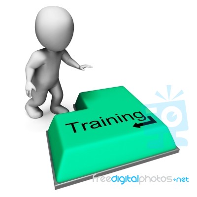 Training Key Shows Induction Education Or Course Stock Image