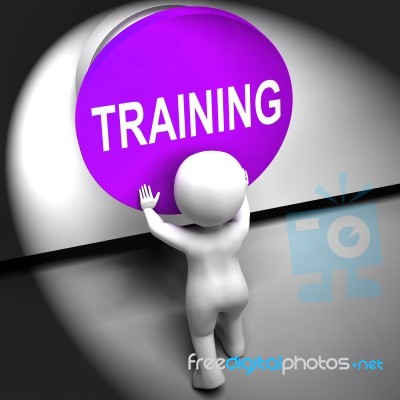 Training Pressed Means Education Induction Or Seminar Stock Image