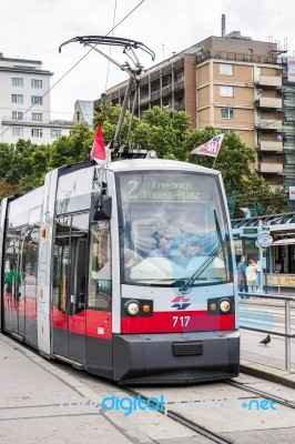 Tram In Vienna Stock Photo