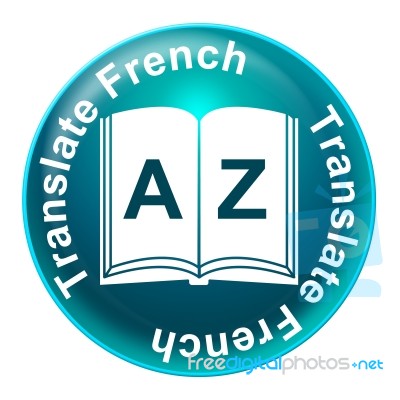 Translate French Shows Learning Educating And Studying Stock Image