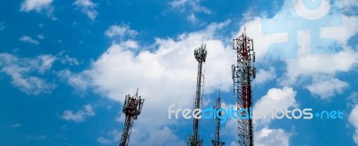 Transmitter Antenna Stock Photo