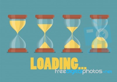 Transparent Sandglass Loading Stock Image