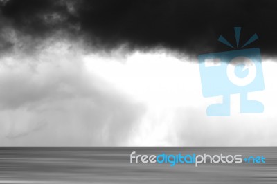 Transportation Delivery Under Overcasted Clouds Background Stock Photo