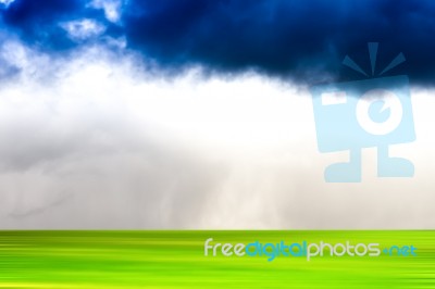 Transportation Delivery Under Overcasted Clouds Background Stock Photo