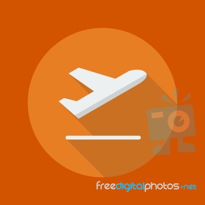 Transportation Flat Icon. Departure Stock Image