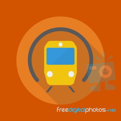 Transportation Flat Icon. Subway Stock Image