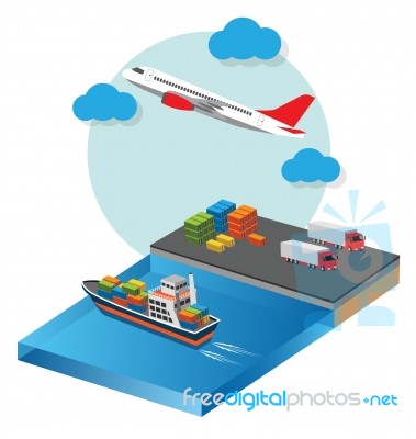 Transports And Logistics Industry Stock Image