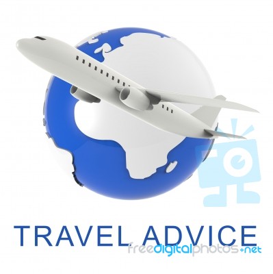 Travel Advice Indicates Touring Guide 3d Rendering Stock Image