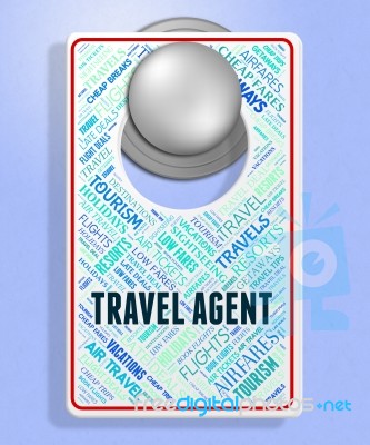 Travel Agent Shows Travels Travelling And Agents Stock Image