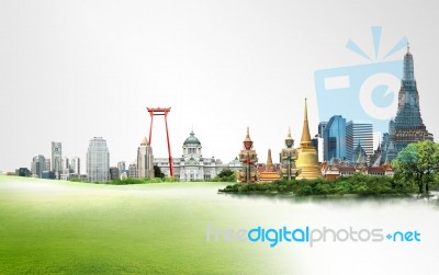 Travel Concept, Bangkok, Thailand Stock Photo