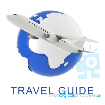 Travel Guide Means Holiday Tours 3d Rendering Stock Image