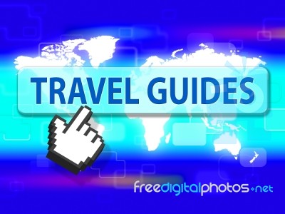 Travel Guides Shows Vacation Getaway And Vacations Stock Image